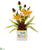 Silk Plants Direct Lily, Thistle and Succulent Artificial Arrangement - Pack of 1