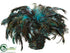 Silk Plants Direct Feather Birdnest - Peacock - Pack of 12