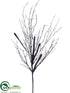 Silk Plants Direct Leaf Twig Spray - Black Black - Pack of 24