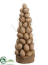 Silk Plants Direct Easter Egg Cone Topiary - Brown - Pack of 4