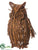 Silk Plants Direct Twig Owl - Brown - Pack of 4