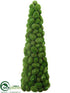 Silk Plants Direct Moss Egg Topiary - Green - Pack of 2