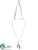 Hanging Glass Teardrop Vase - Clear - Pack of 4