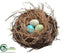 Silk Plants Direct Bird Nest - Blue Green - Pack of 12