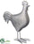 Rooster - Silver Antique - Pack of 4