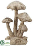 Silk Plants Direct Mushroom - Beige Antique - Pack of 6