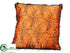 Silk Plants Direct Spider Web Linen Pillow - Black Orange - Pack of 6