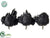 Silk Plants Direct Glittered Bird - Black - Pack of 4