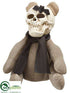 Silk Plants Direct Skull Bear - Beige Black - Pack of 4