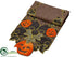 Silk Plants Direct Jack-O-Lantern Table Runner - Orange Black - Pack of 12