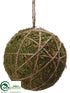 Silk Plants Direct Moss Ball Ornament - Green - Pack of 12