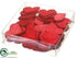 Silk Plants Direct Wood Confetti Hearts - Red - Pack of 12