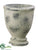 Footed Terra Cotta Urn - Cream Antique - Pack of 3