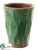 Terra Cotta Round Pot - Green - Pack of 2