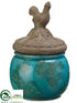 Silk Plants Direct Terra Cotta Container - Turquoise - Pack of 4