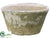 Silk Plants Direct Clay Pot - White Antique - Pack of 6