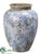 Terra Cotta Pot - Cream Blue - Pack of 2