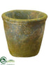 Silk Plants Direct Cement Pot - Green Gray - Pack of 12