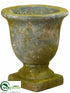 Silk Plants Direct Cement Urn - Green Gray - Pack of 6