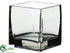 Silk Plants Direct Glass Cube Vase - Clear - Pack of 1