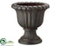 Silk Plants Direct Fiberglass Urn - Black Rust - Pack of 1