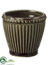 Silk Plants Direct Ceramic Container - Taupe - Pack of 6