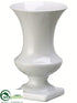 Silk Plants Direct Ceramic Footed Urn - White - Pack of 2