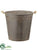 Tin Planter - Gray - Pack of 6