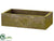 Silk Plants Direct Wood Box - Green - Pack of 3