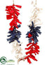 Silk Plants Direct Patriotic Garland - Red Blue - Pack of 12