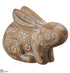 Silk Plants Direct Carved Bunny - Brown Whitewashed - Pack of 2