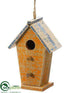 Silk Plants Direct Birdhouse - Yellow Blue - Pack of 6