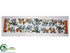 Silk Plants Direct Garden Table Runner - White Orange - Pack of 6