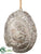 Chick Egg Ornament - Pewter Antique - Pack of 12