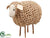 Sheep - Brown Whitewashed - Pack of 4