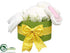 Silk Plants Direct Bunny - White Green - Pack of 4