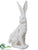 Bunny - White Antique - Pack of 2