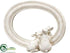 Silk Plants Direct Bunny Mirror - White Antique - Pack of 6