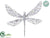 Silk Plants Direct Dragonfly - Silver Glittered - Pack of 36
