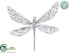 Silk Plants Direct Dragonfly - Silver Glittered - Pack of 36