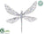 Silk Plants Direct Dragonfly - Silver Glittered - Pack of 36