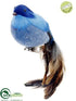 Silk Plants Direct Long Tailed Bird - Blue - Pack of 12