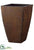 Silk Plants Direct Metal Container - Brown - Pack of 1