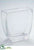 Silk Plants Direct Tapered Rectangle Vase - Clear - Pack of 1