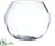 Silk Plants Direct Ball Vase- Clear - Pack of 12