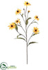 Silk Plants Direct Black-Eyed Susan Spray - Mustard - Pack of 12