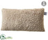 Silk Plants Direct Fur Pillow - Beige - Pack of 6