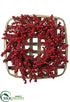 Silk Plants Direct Berry Wall Basket Decor - Red - Pack of 2