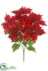 Silk Plants Direct Poinsettia Bush - Red - Pack of 12