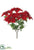 Silk Plants Direct Poinsettia Bush - Red - Pack of 12